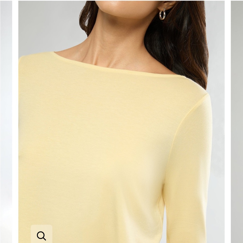 TENCEL JERSEY
BOATNECK LONG SLEEVE SLEEP TEE XS and S light yellow (flan)